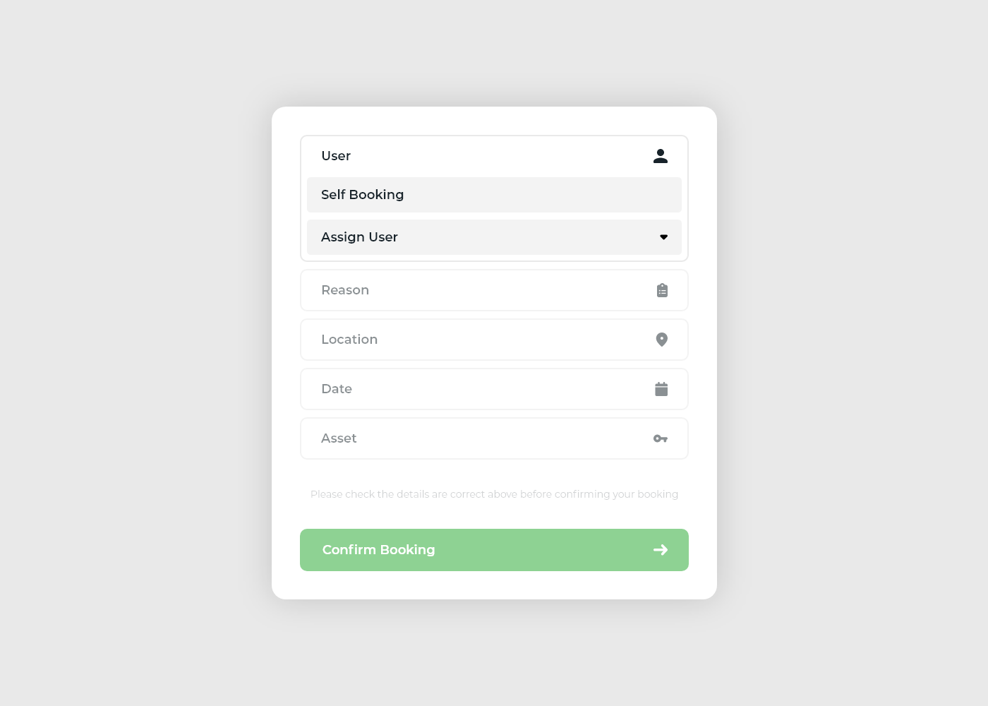 Bookings module screen of e-Track v4 software